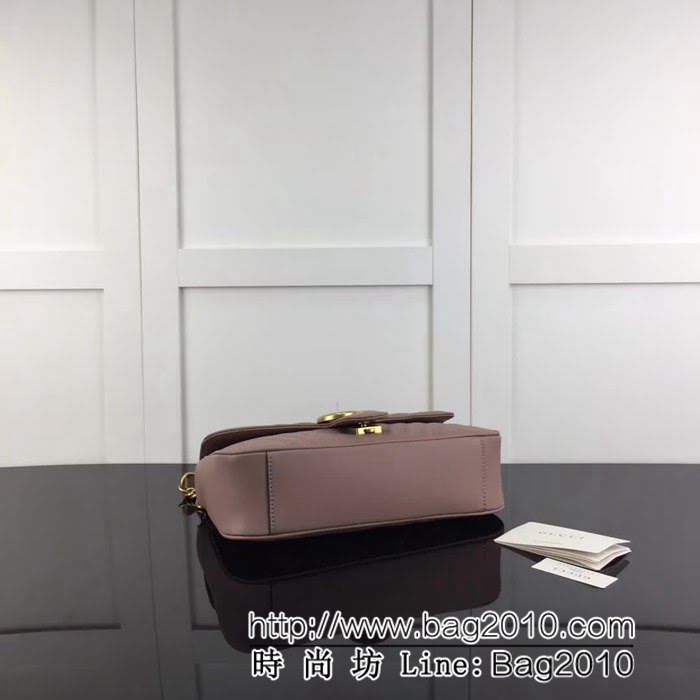 GUCCI古馳原單 新款專櫃品質原單貨實物實拍443497 粿粉色鏈條單肩斜挎包 HY1082